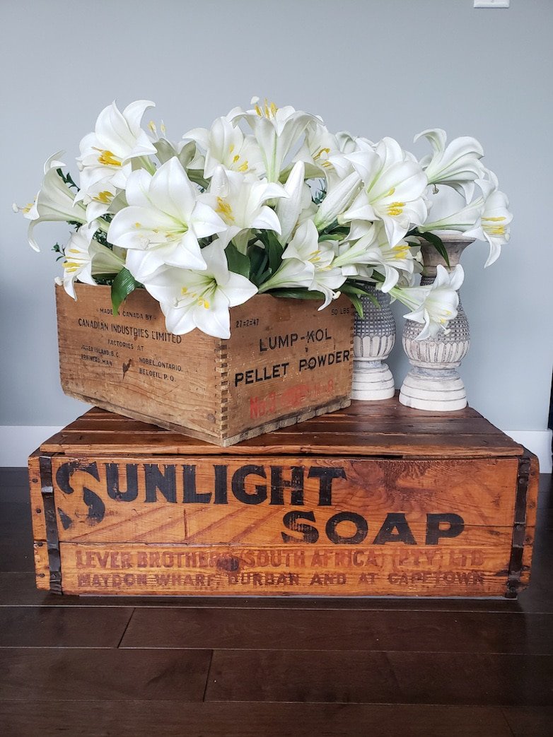 Vintage wooden soap box