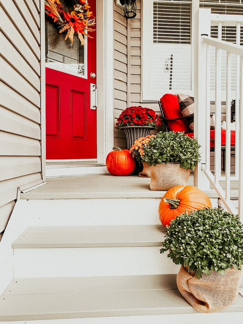 favorite fall decor for a porch