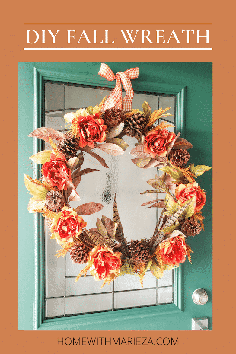 Fall wreath Pinterest pin