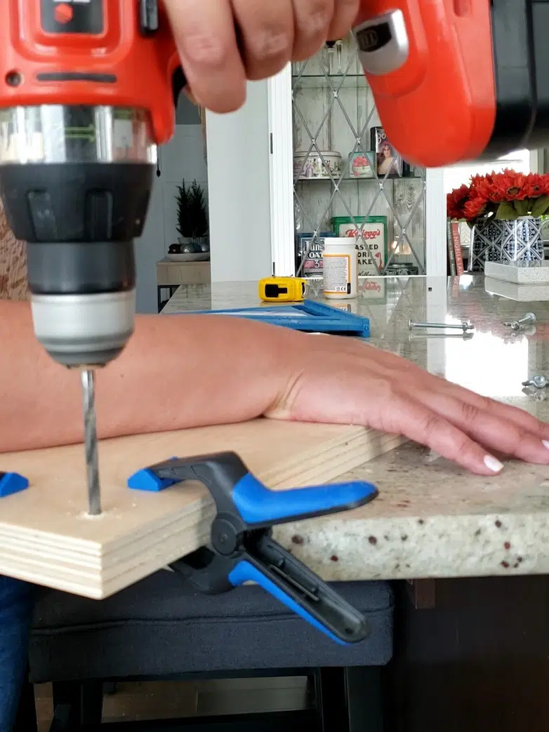 Drilling holes through plywood