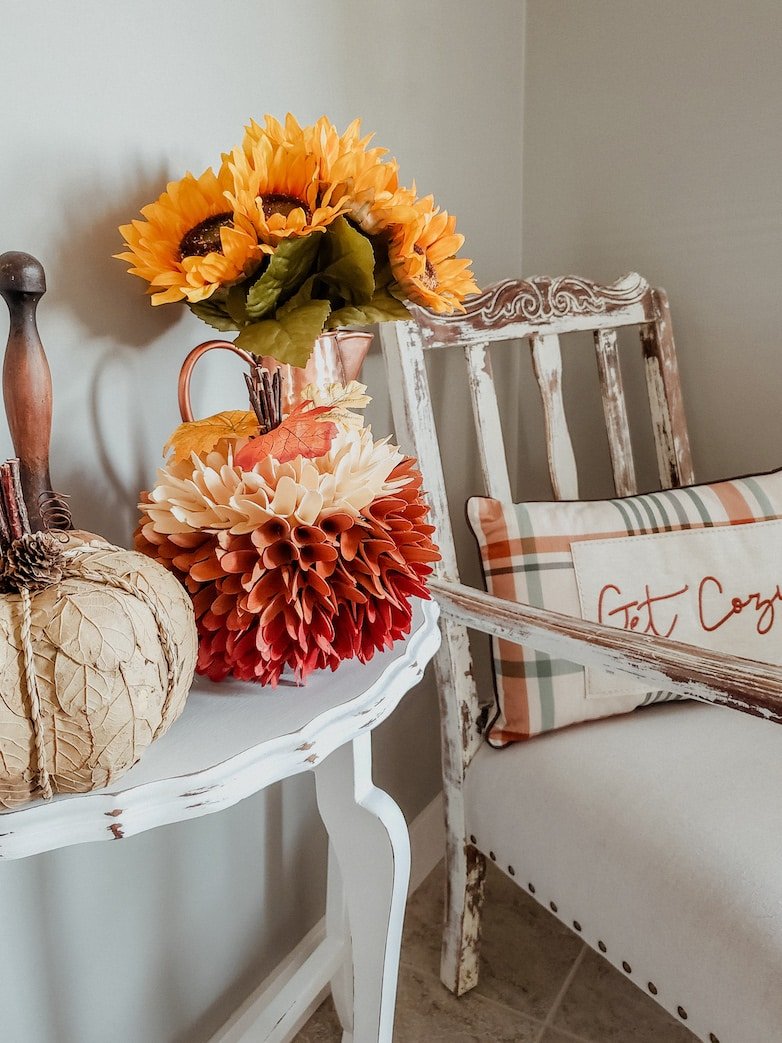 Entryway with fall decor