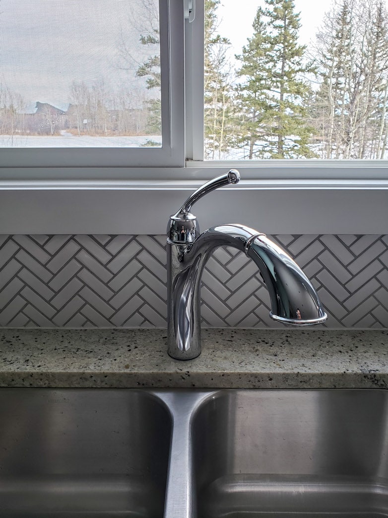 Chrome kitchen faucet to be replaced