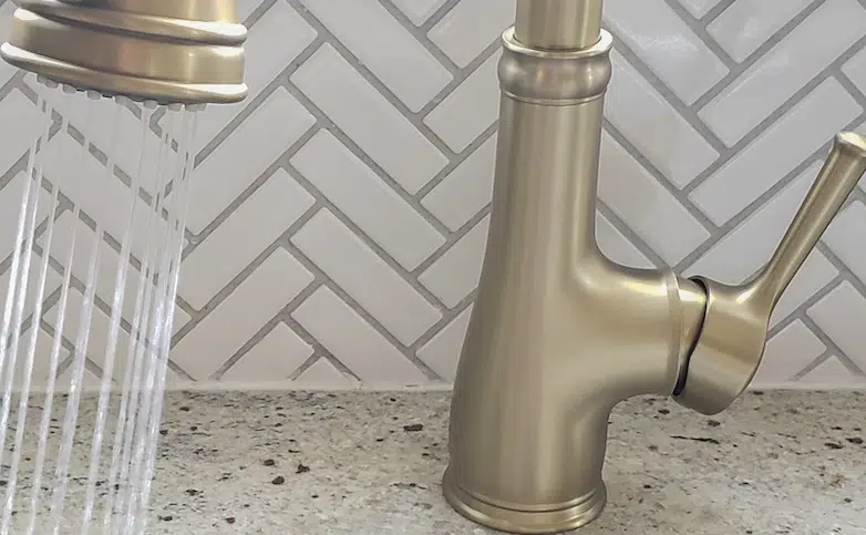 Diy kitchen faucet replacement shown in 9 steps