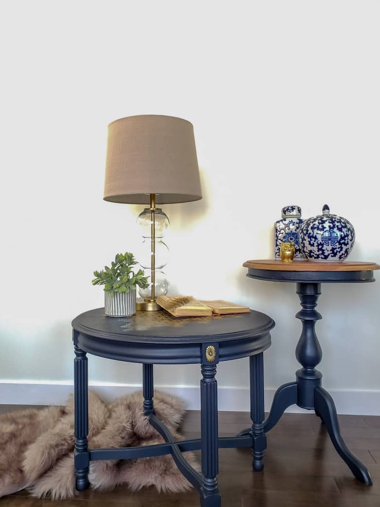 End table makeover reveal