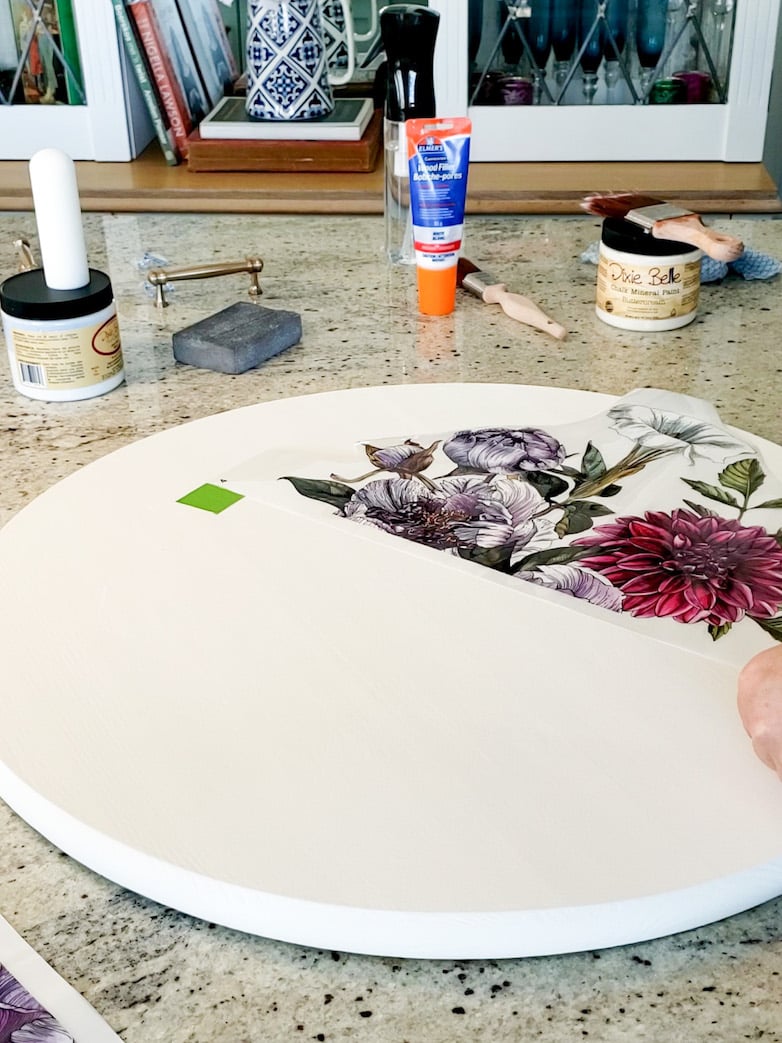 Positioning a floral transfer