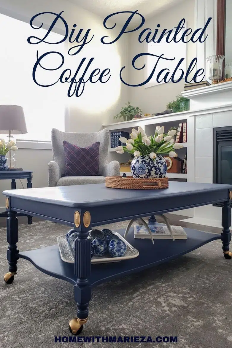 Painted coffee table pin