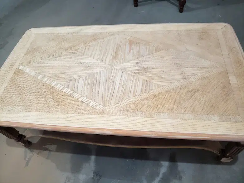 Clean sanded coffee table