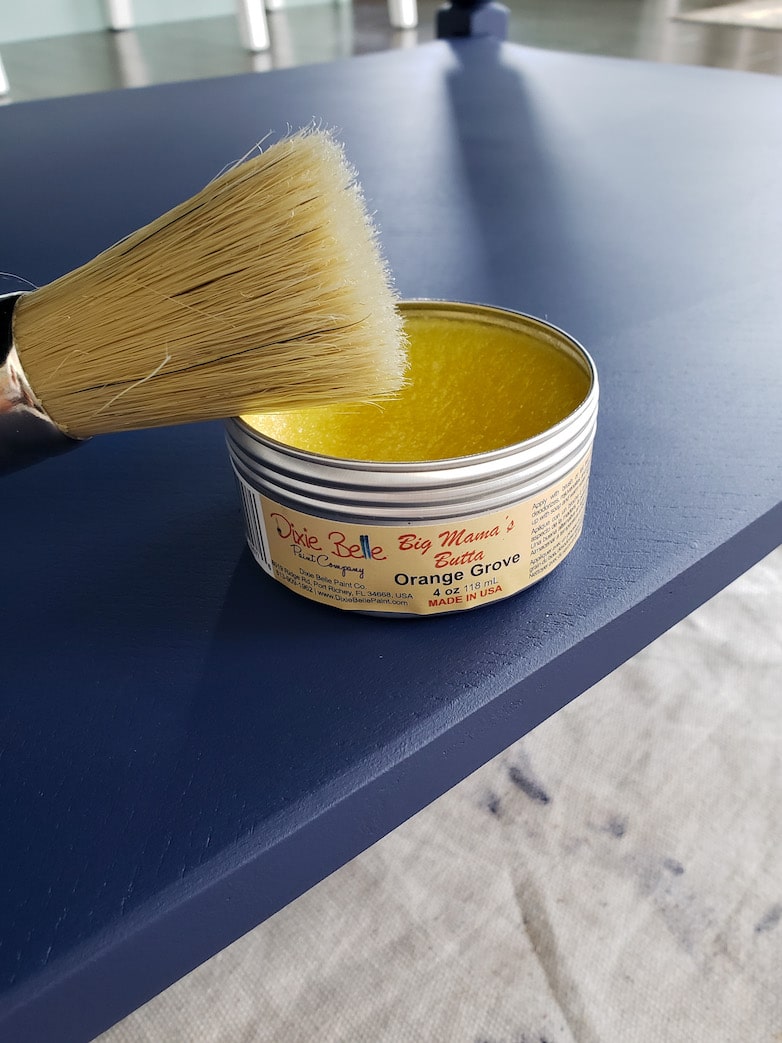 applying wax over Silk mineral paint