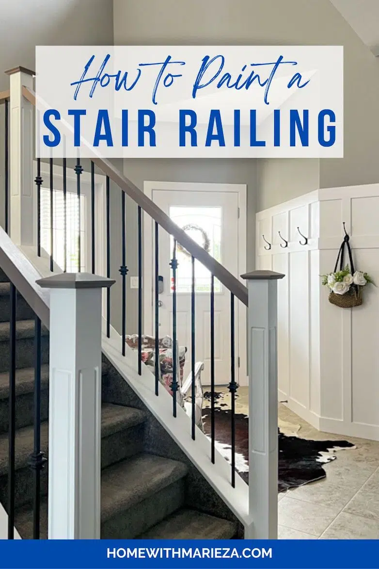 Painting a stair railing