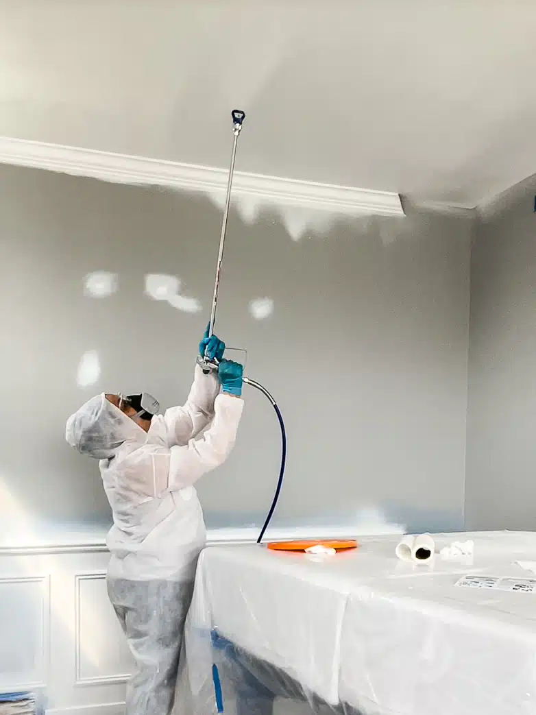 Priming a ceiling for paint