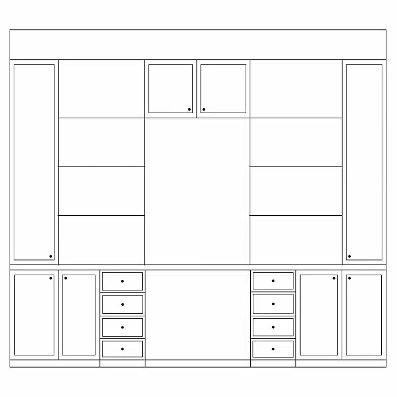A basic design for the home office built-ins