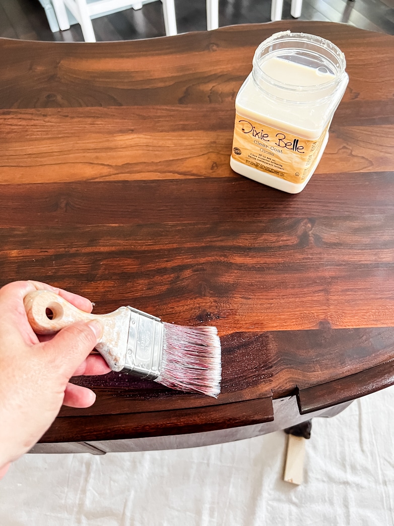 Protecting wood furniture with a coat of sealer
