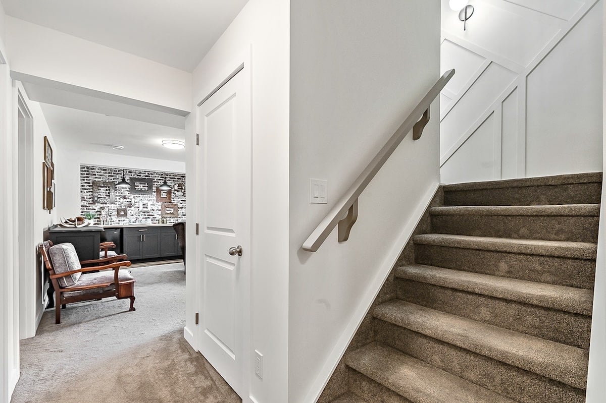 A staircase in a house